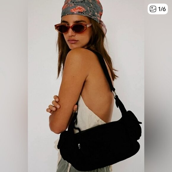new FREE PEOPLE genuine suede siren shoulder bag - Picture 3 of 4